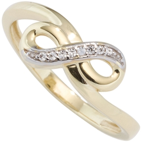 Ring Damenring Goldring Unendlichkeit Ziffer Acht 8 mit Zirkonia 333 Gelbgold Ring Damenring Goldring Unendlichkeit Ziffer Acht 8 mit Zirkonia 333 Gelbgold
