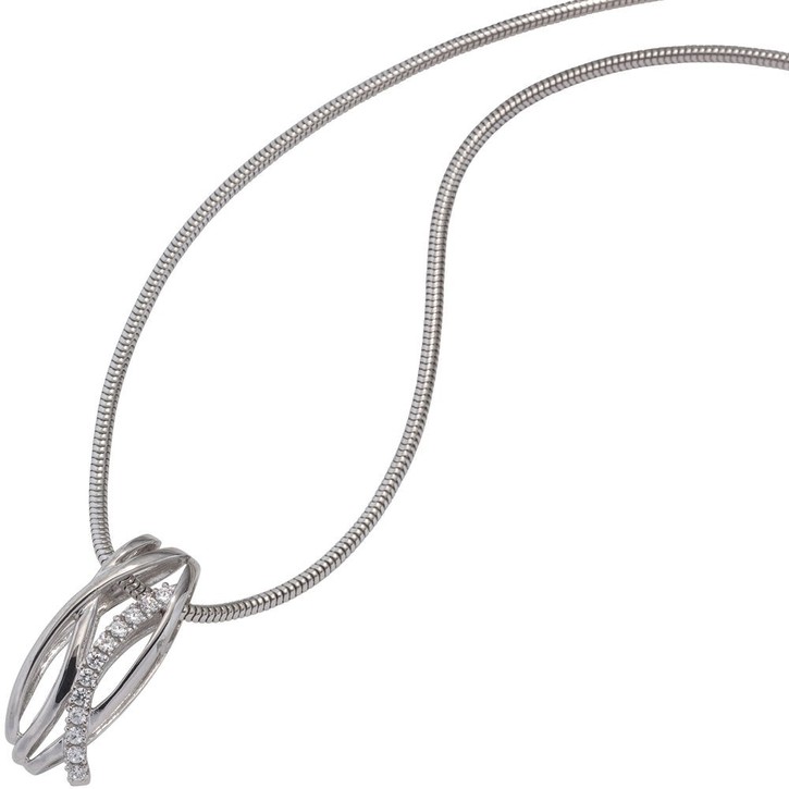 Anhänger mit Zirkonia 333 Weißgold