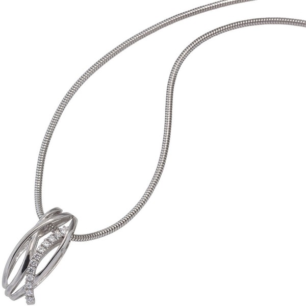 Anhänger mit Zirkonia 333 Weißgold