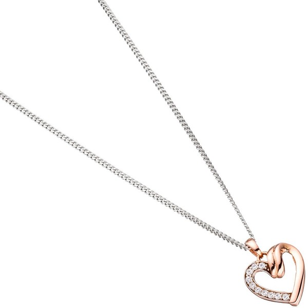 Anhänger Herz mit Zirkonia weiß 333 Rotgold