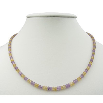 Kette aus Amethyst und Citrin