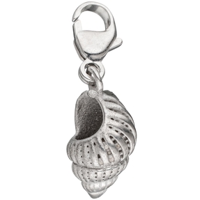Anhänger Muschel spiralförmig aus echtem 925 Silber Einhänger Charm Dangle