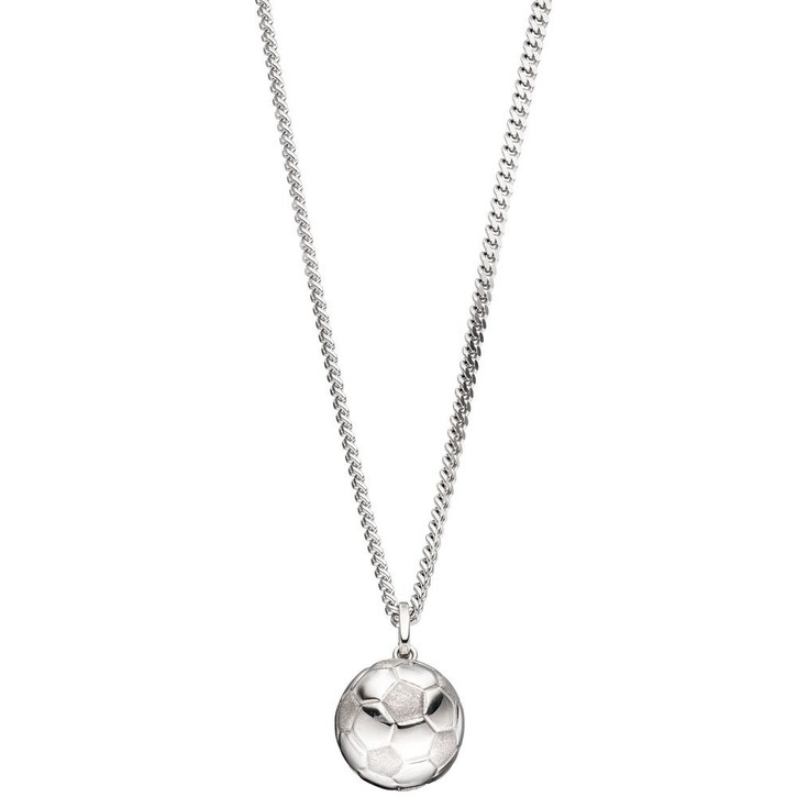 Anhänger Fußball aus 925 Silber glänzend