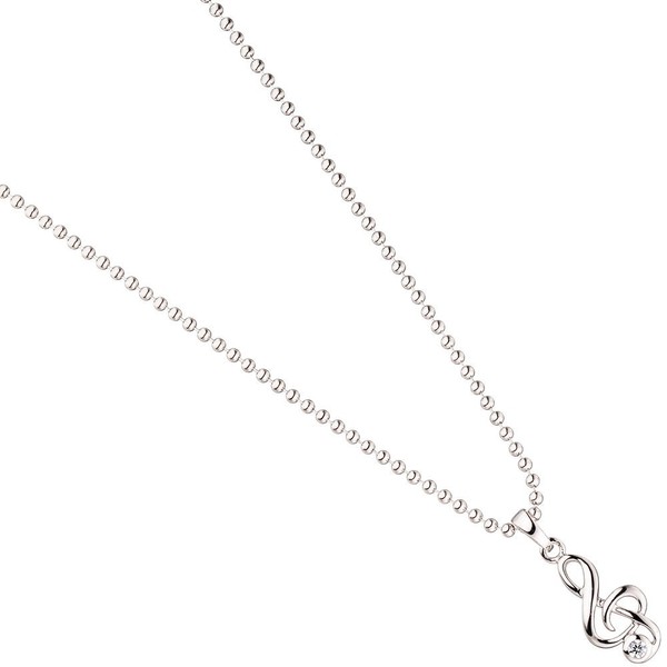 Anhänger Notenschlüssel mit Zirkonia 925 Silber