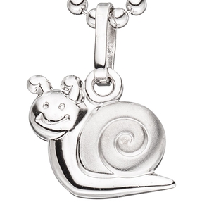 Anhänger Schnecke aus 925 Silber glänzend teilmatt Halsschmuck Kinder Anhänger Schnecke aus 925 Silber glänzend teilmatt Halsschmuck Kinder