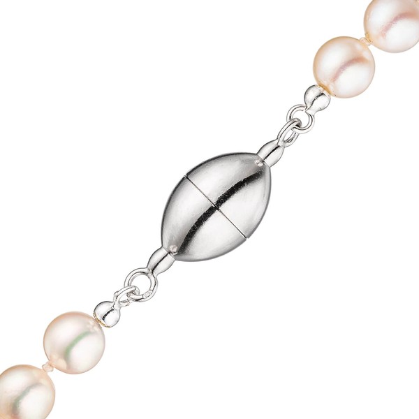 Magnet-Schließe in Olivenform aus 925 Silber