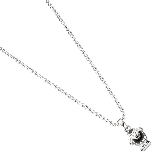 Anhänger Schäfchen aus 925 Silber mit Lackeinlage