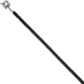 Kette Collier aus Hämatin Linsen grau matt 45cm Edelsteinkette Halskette Kette Collier aus Hämatin Linsen grau matt 45cm Edelsteinkette Halskette