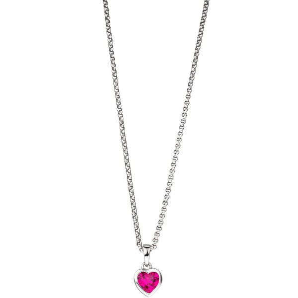 Anhänger Herz mit pink-rot Zirkonia 925 Silber