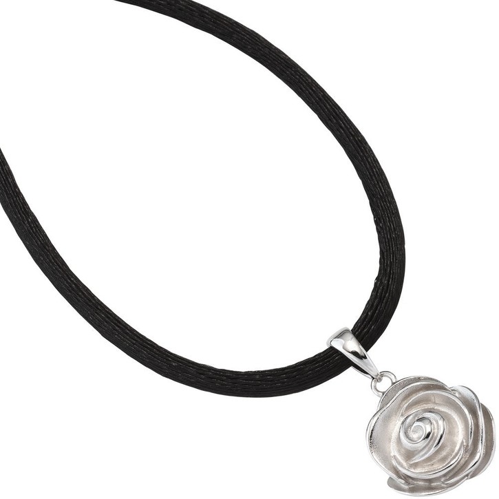Anhänger Rose aus 925 Silber rhodiniert