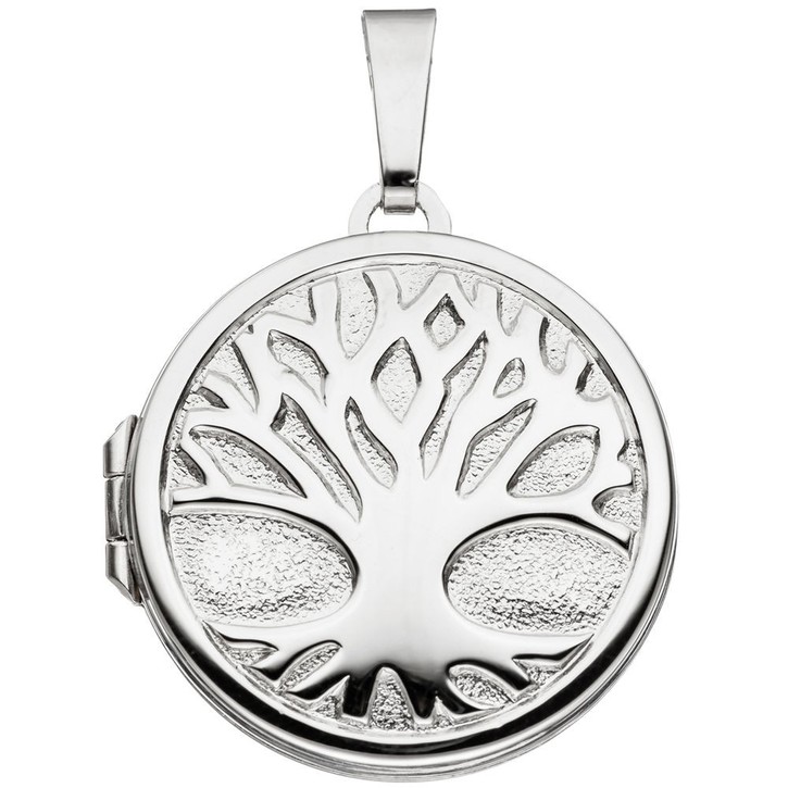Medaillon Baum Anhänger zum Öffnen 925 Silber
