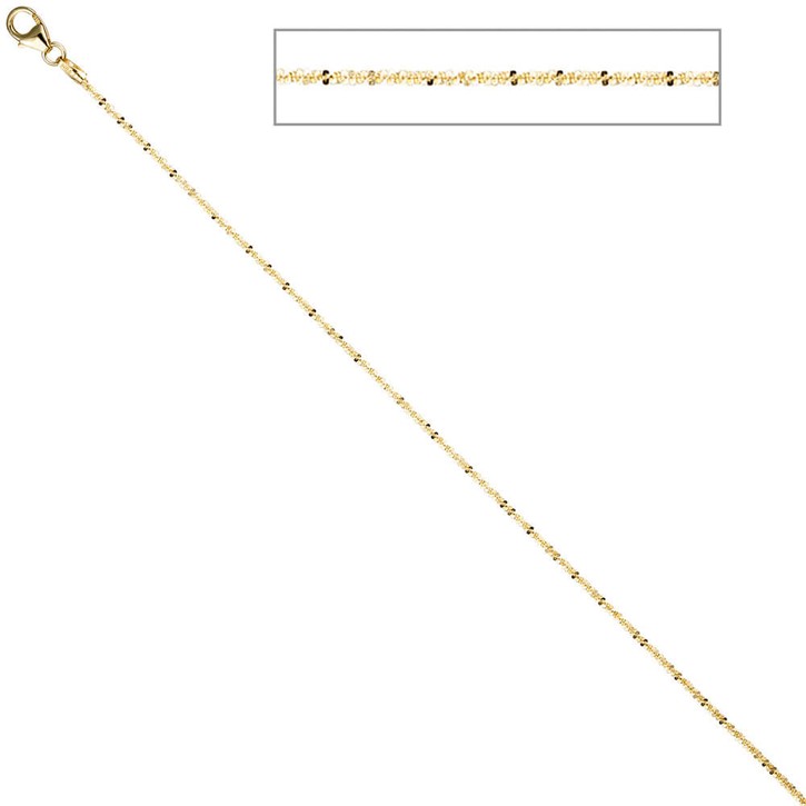 1,3mm Criss-Cross Kette aus 333 Gelbgold 40cm