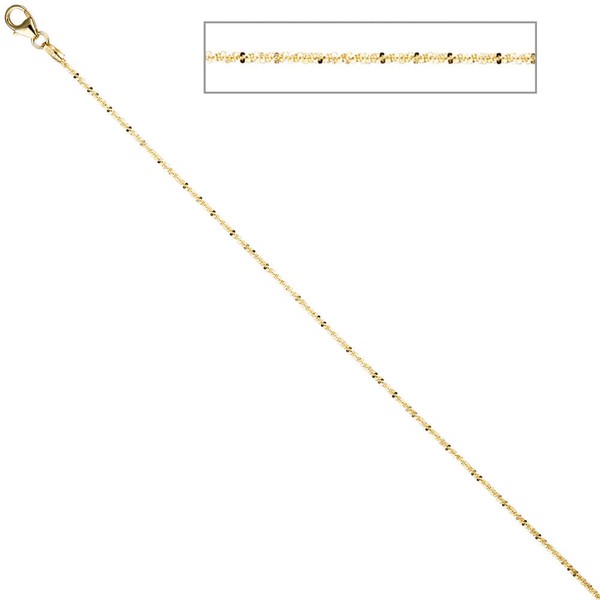 1,3mm Criss-Cross Kette aus 333 Gelbgold 40cm