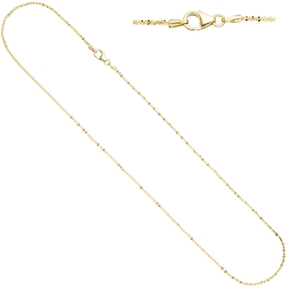 1,3mm Criss-Cross Halskette Collier aus 333 Gold Gelbgold Goldkette Damen 42cm