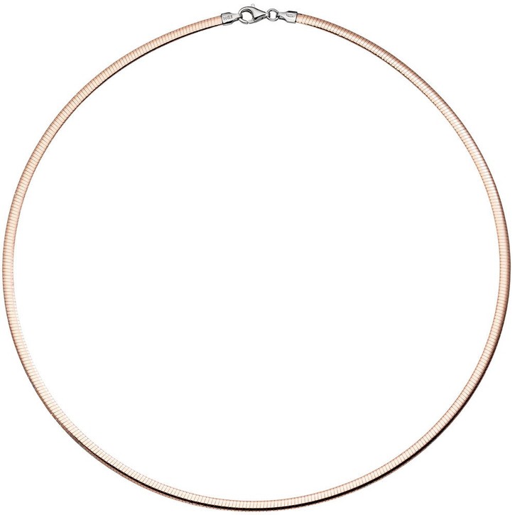 3mm Wende-Omegareif aus 925 Silber mit Muster 45cm