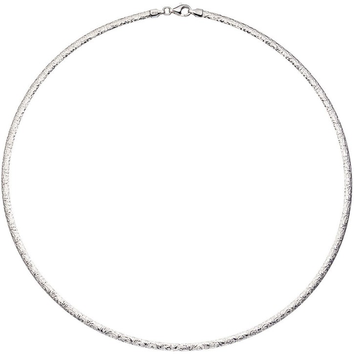 3mm Wende-Omegareif aus 925 Silber mit Muster 45cm