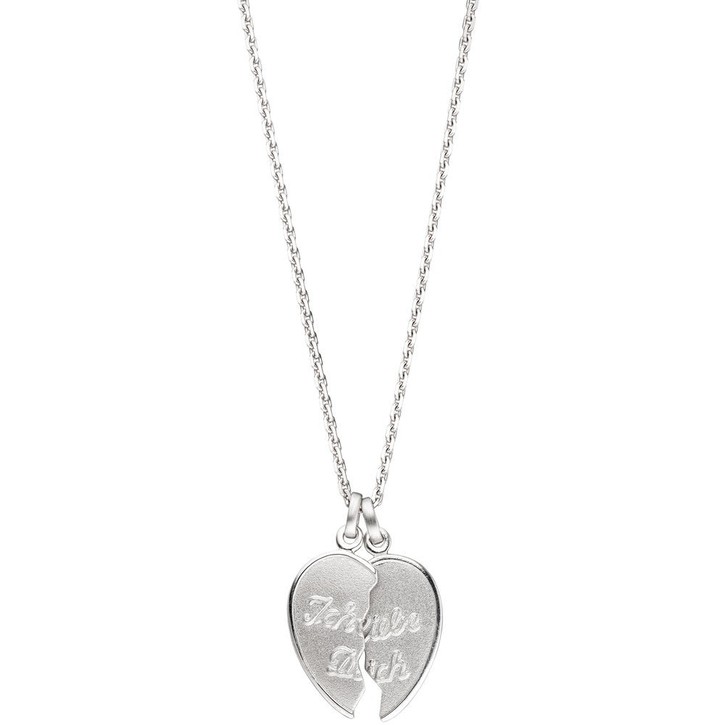 Anhänger Herz zum Teilen Ich Liebe Dich 925 Silber