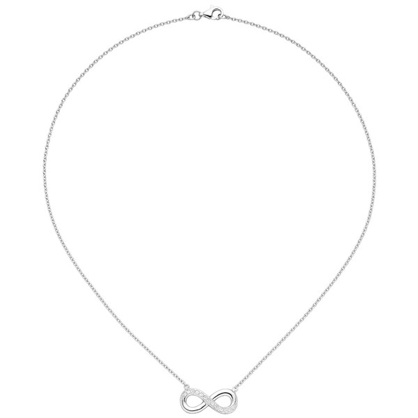 Collier Unendlichkeit Zirkonia 925 Silber 41 cm