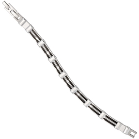 8,9mm Armband Armkette Armschmuck aus Edelstahl mit Keramik 21cm für Herren