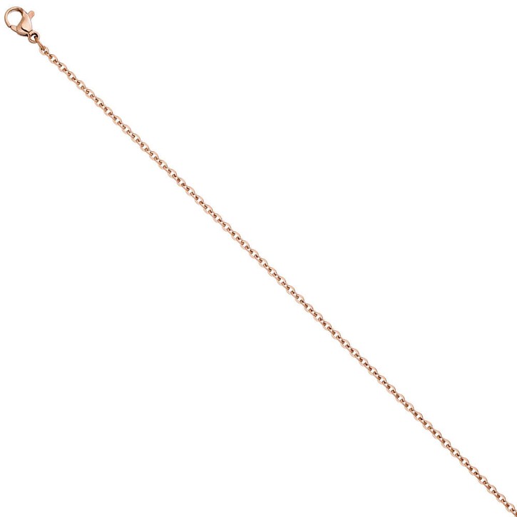 2,2mm Ankerkette Edelstahl in rotgold Farbe 46cm