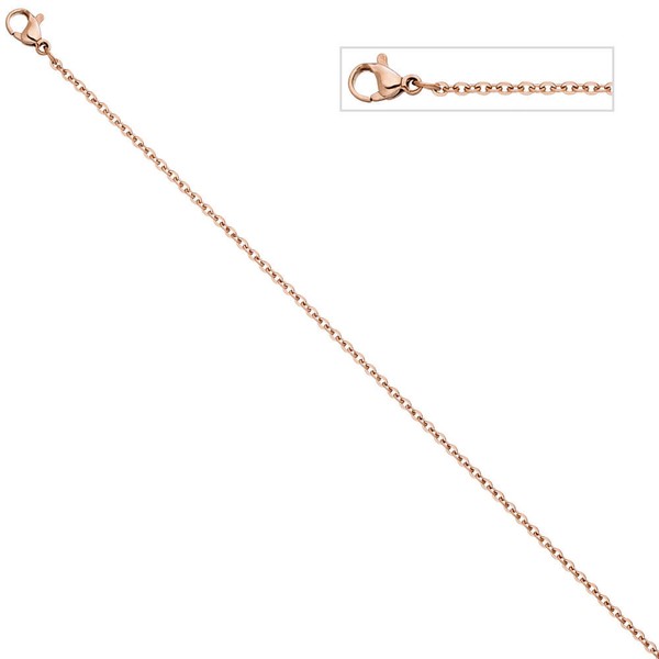 2,2mm Ankerkette Edelstahl in rotgold Farbe 46cm