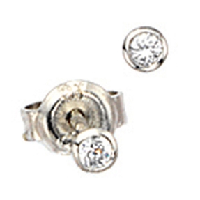 2,9mm Solitär Ohrstecker Ohrschmuck Ohrringe weiße Zirkonia rund 925 Silber 2,9mm Solitär Ohrstecker Ohrschmuck Ohrringe weiße Zirkonia rund 925 Silber