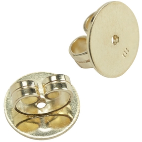 Tellerpousetten Pousetten Gegenstecker Verschlüsse für Ohrstecher aus 333 Gold Gelbgold
