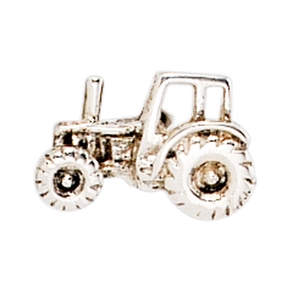 Einzel-Ohrstecker Ohrschmuck Traktor rhodiniert 925 Silber Sterlingsilber
