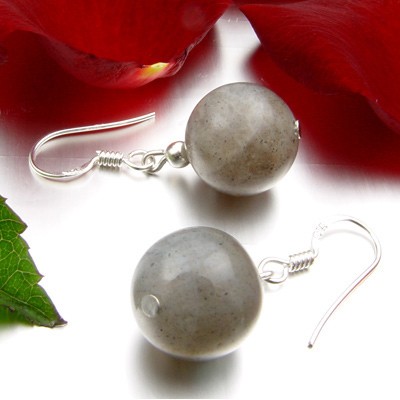 Ohrringe aus Labradorit und 925 Silber