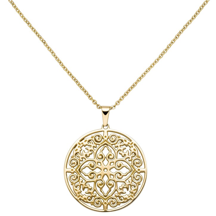 Collier antik Ornament Edelstahl 46cm