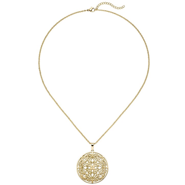 Collier antik Ornament Edelstahl 46cm
