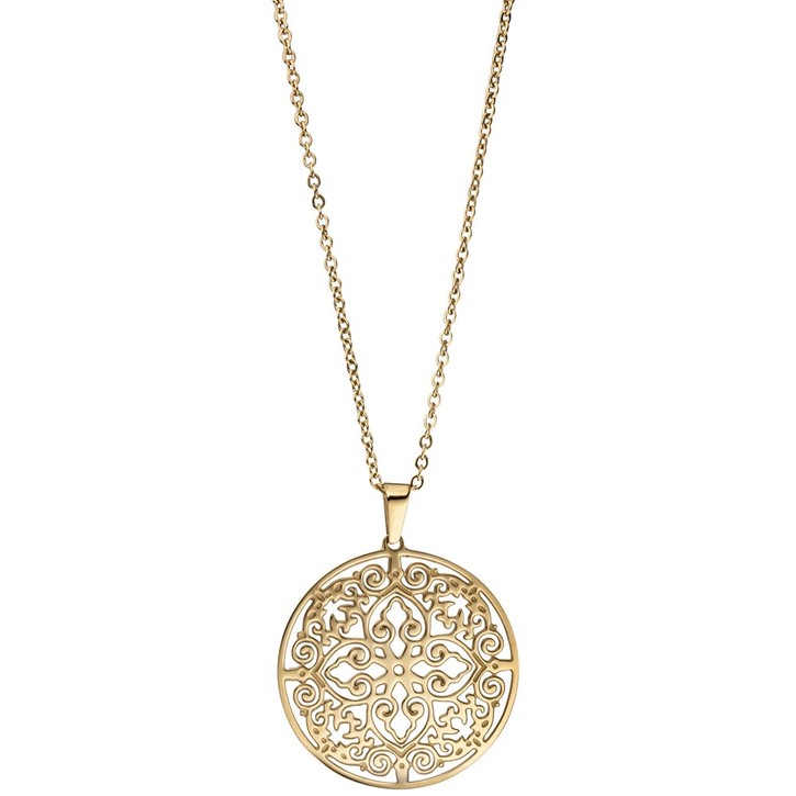 Collier antik Ornament Edelstahl 46cm