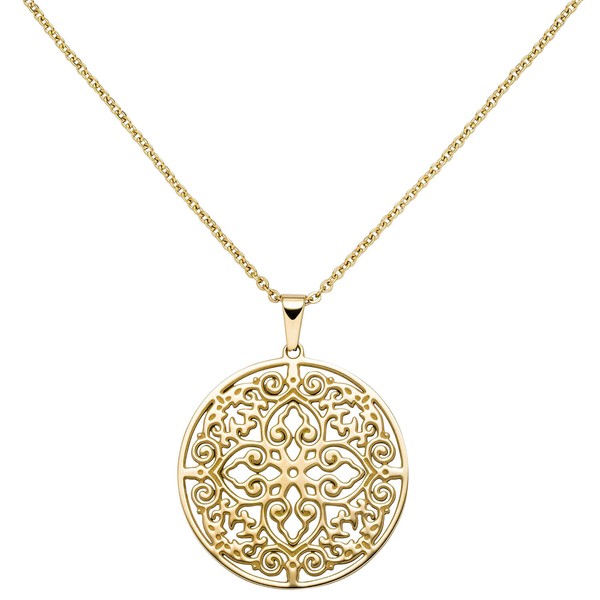 Collier antik Ornament Edelstahl 46cm