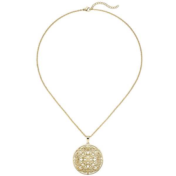 Collier antik Ornament Edelstahl 46cm