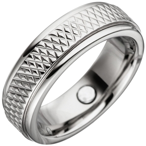 Ring Magnetring Partnerring aus Edelstahl mit Magnet Breite 7mm Unisex Ring Magnetring Partnerring aus Edelstahl mit Magnet Breite 7mm Unisex
