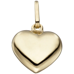 Anhänger Herz aus 925 Silber 11,4mm Silberanhänger vergoldet Herzanhänger Damen Anhänger Herz aus 925 Silber 11,4mm Silberanhänger vergoldet Herzanhänger Damen