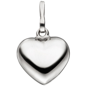 Anhänger Herz aus 925 Silber 11,6mm Silberanhänger Herzanhänger für Damen