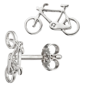 Ohrstecker für Kinder Fahrrad Bike Rad 925 Silber Ohrschmuck Kinderohrringe