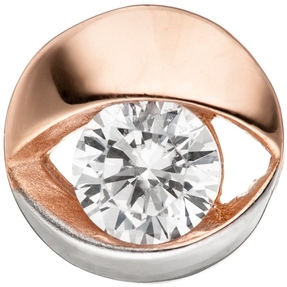 Anhänger Auge mit Zirkonia weiß 333 Gold Rotgold teilrhodiniert Halsschmuck Anhänger Auge mit Zirkonia weiß 333 Gold Rotgold teilrhodiniert Halsschmuck