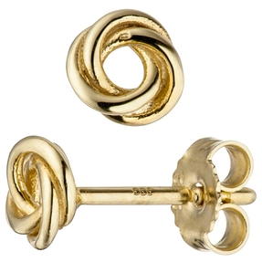 Stecker Ohrstecker Knoten 5,3mm 333 Gold Gelbgold matt glänzend verschlungen Stecker Ohrstecker Knoten 5,3mm 333 Gold Gelbgold matt glänzend verschlungen