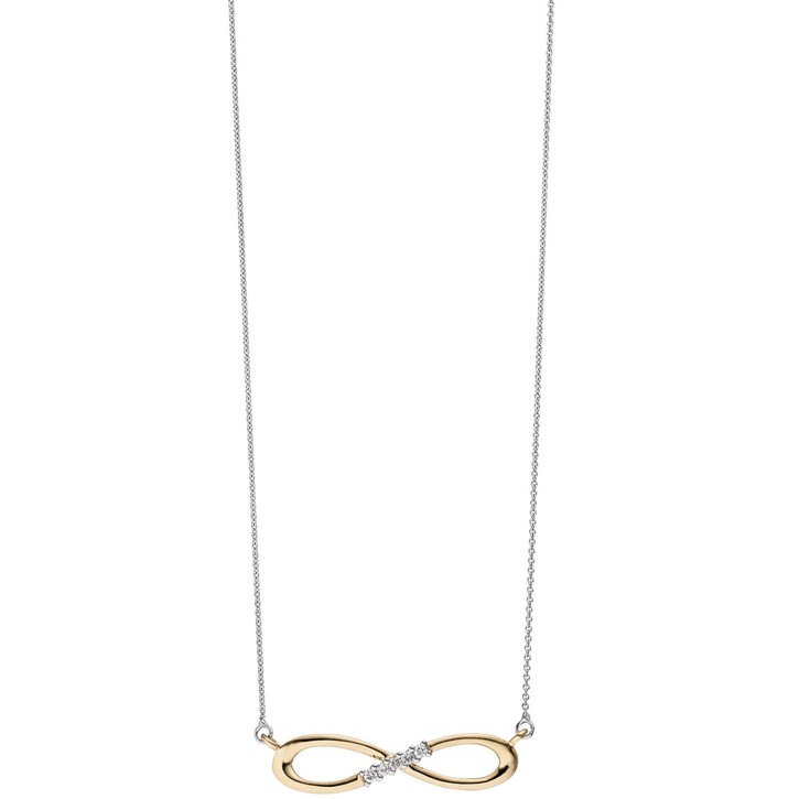 Collier Unendlichkeit Symbol 5 Brillanten 585 Gold