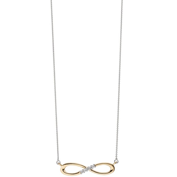 Collier Unendlichkeit Symbol 5 Brillanten 585 Gold