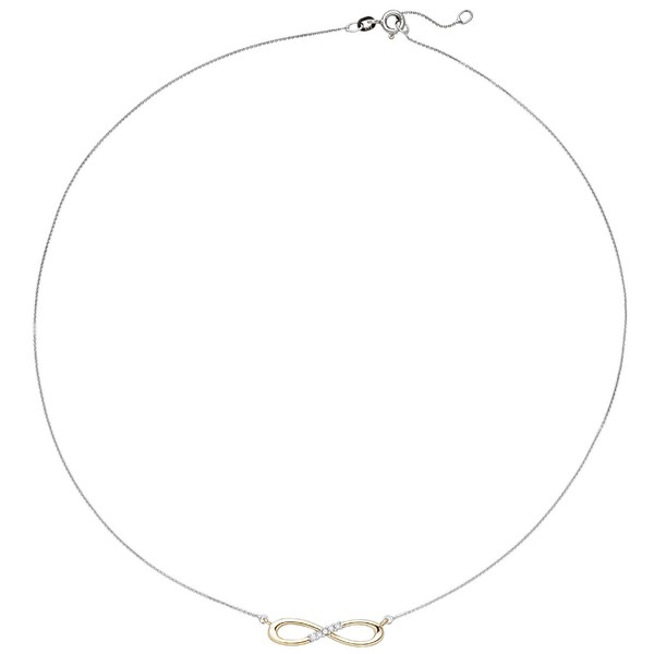 Collier Unendlichkeit Symbol 5 Brillanten 585 Gold