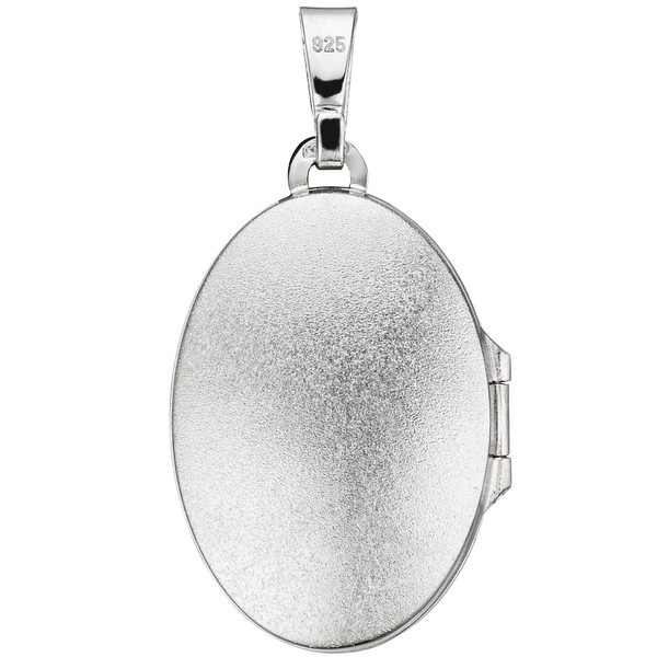 Medaillon zum Öffnen für 2 Fotos oval 925 Silber