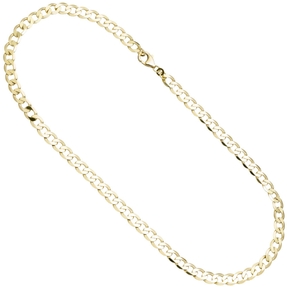 6,6mm Panzerkette Kette Collier aus 333 Gold Gelbgold 50cm Halskette Halsschmuck