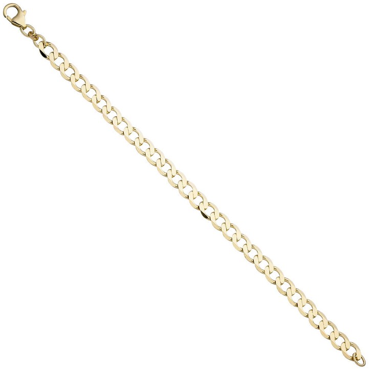 6,6mm Panzerarmband aus 333 Gelbgold 19cm