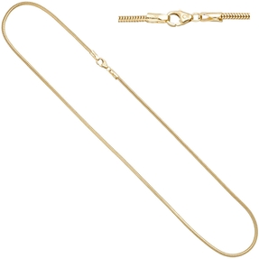 1,9mm Schlangenkette Kette rund 585 Gold Gelbgold 50cm Halskette Halsschmuck
