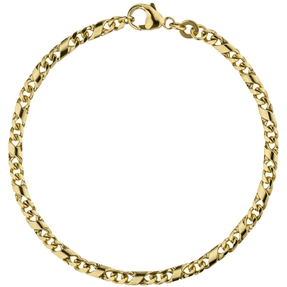 3,2mm Rockwellarmband Armkette Armband X-Panzerkette 333 Gold Gelbgold 18,5cm