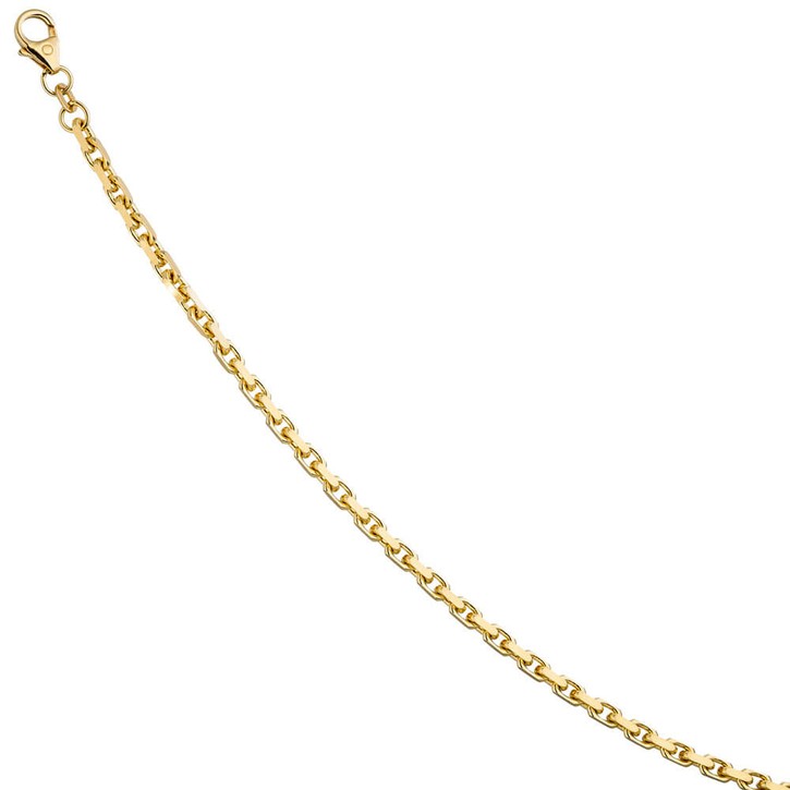 3mm Ankerarmband aus 585 Gelbgold 21cm