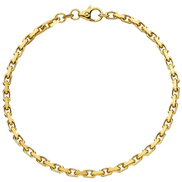3mm Ankerarmband aus 585 Gelbgold 21cm